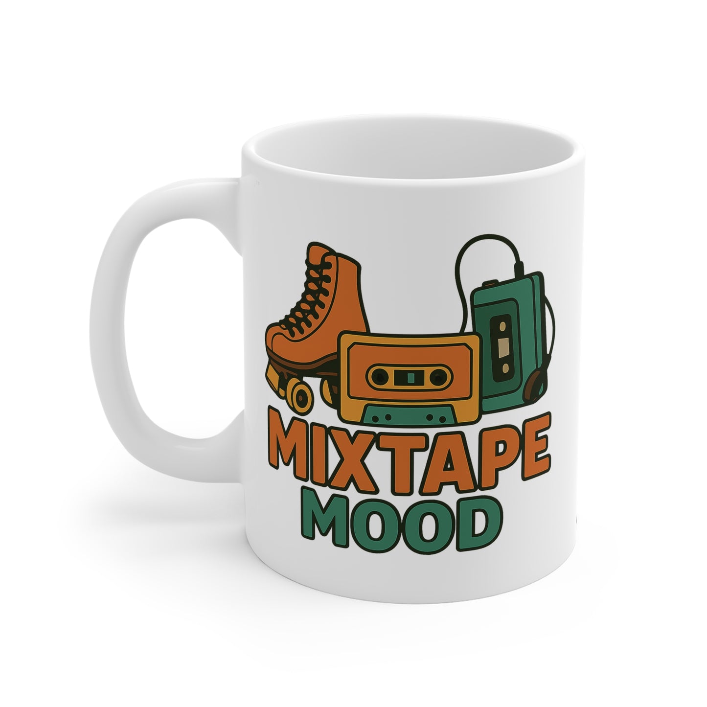 Retro Mixtape Mood Mug – Rewinding My Problems Like It’s 1994 | 90s Nostalgia Coffee Cup