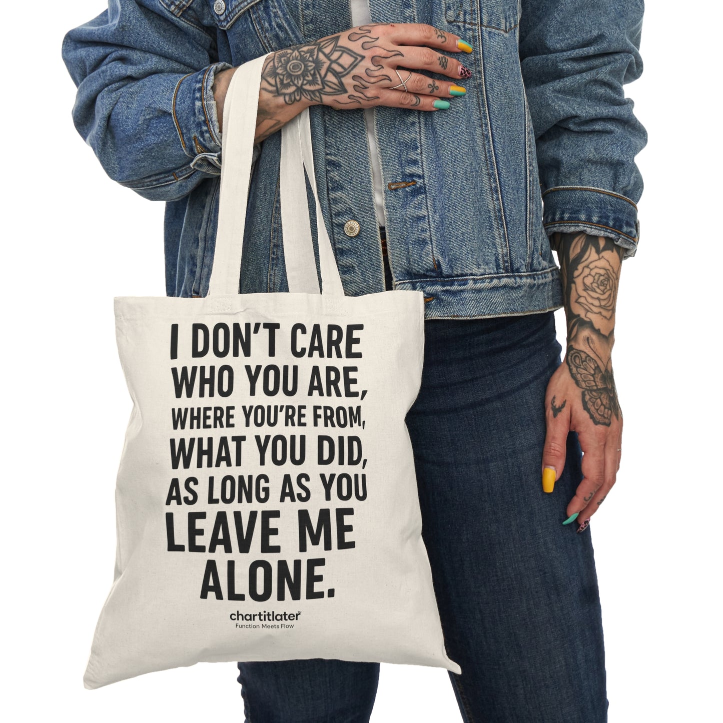 Leave Me Alone Tote – 90s Grunge Mood for Introverts & Burnouts
