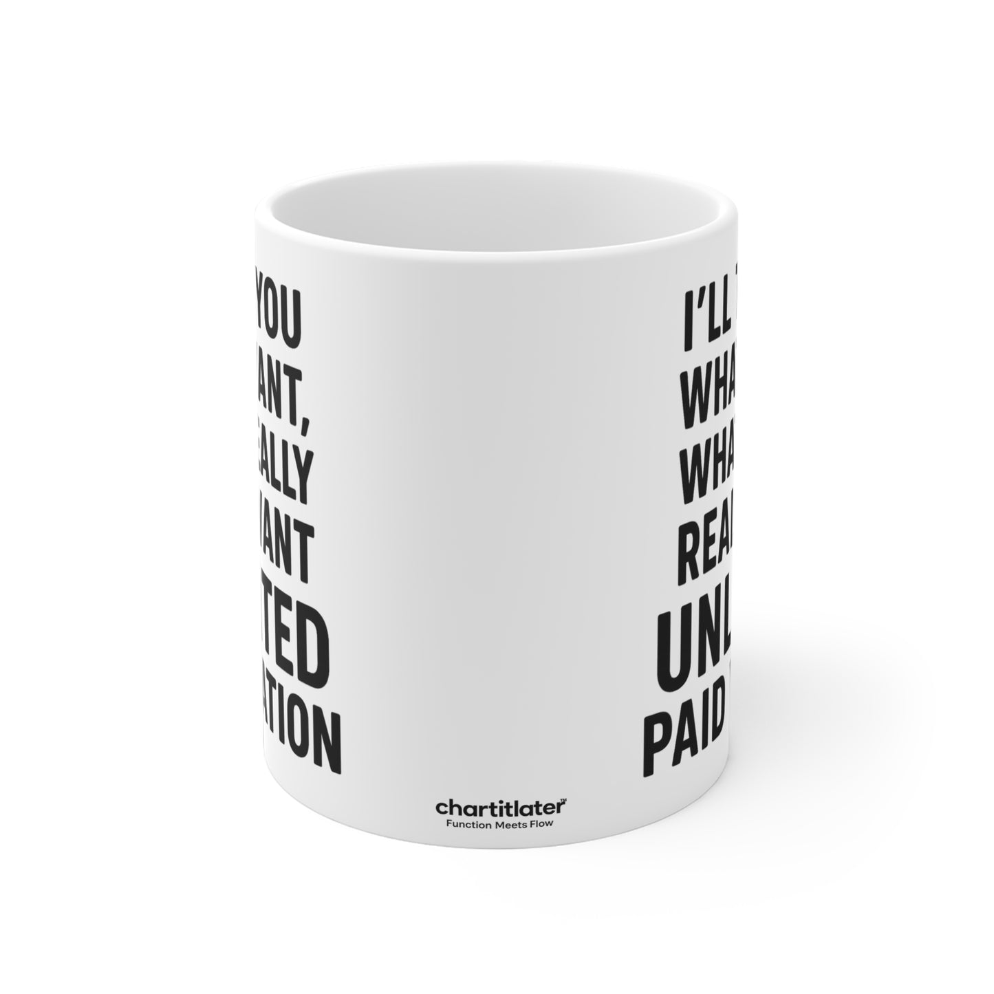 Unlimited Paid Vacation Ceramic Mug - Funny Gift for Workers, Office Humor, Coffee Cup, 11oz|15oz|20oz