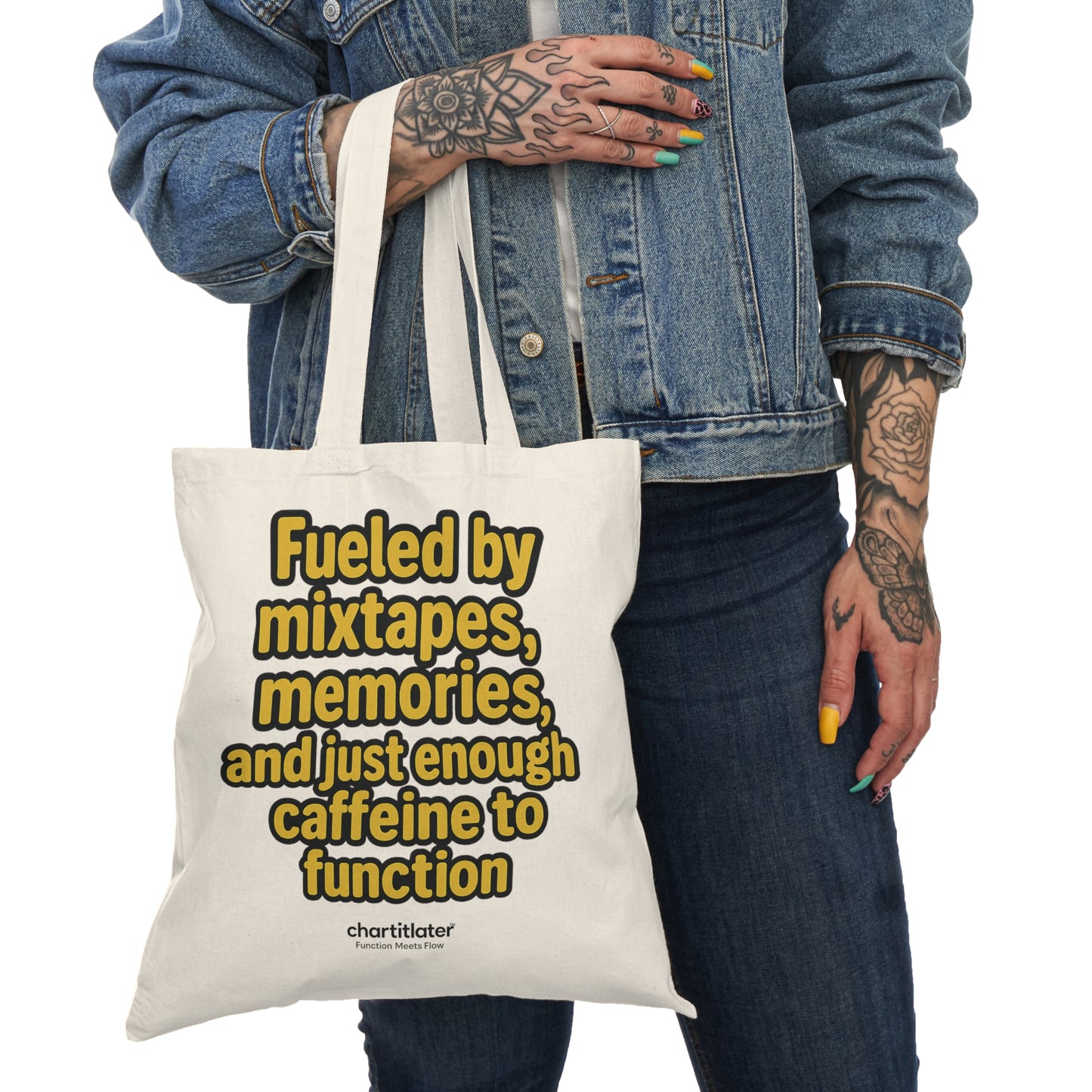 Mixtape Mood Tote (Double-Sided) – Chart It Later Collection