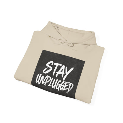 STAY UNPLUGGED Hoodie – For the Overstimulated, Under-socialized, & Proud