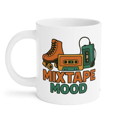 Retro Mixtape Mood Mug – Rewinding My Problems Like It’s 1994 | 90s Nostalgia Coffee Cup