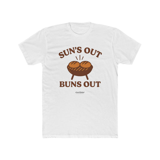 Sun’s Out Buns Out Tee – Funny Summer T-Shirt for BBQ Kings & Sunshine Seekers