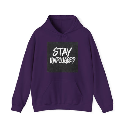 STAY UNPLUGGED Hoodie – For the Overstimulated, Under-socialized, & Proud
