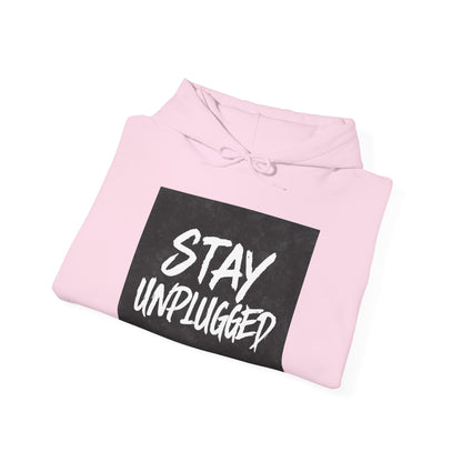 STAY UNPLUGGED Hoodie – For the Overstimulated, Under-socialized, & Proud