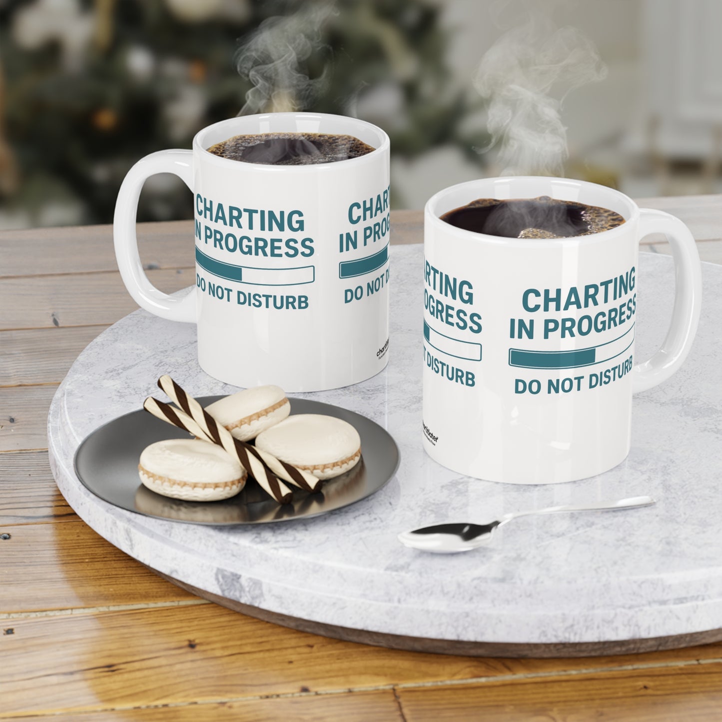 Charting in Progress Mug – For Healthcare Workers on the Brink (of Finishing Their Notes)