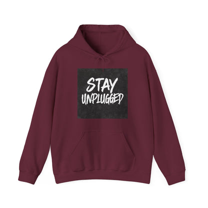 STAY UNPLUGGED Hoodie – For the Overstimulated, Under-socialized, & Proud