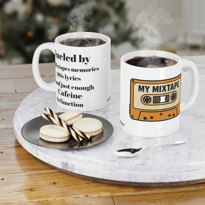 Mixtape Mood Mug – Fueled by Lyrics, Caffeine & a Little Delusion