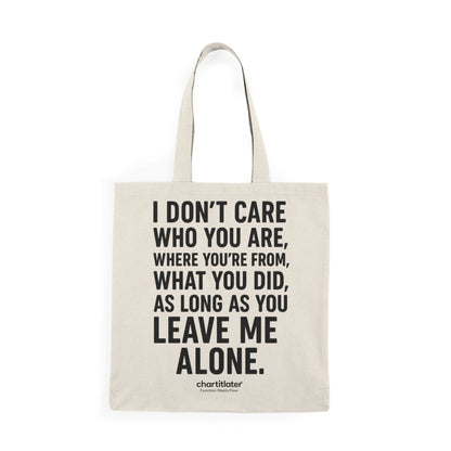Leave Me Alone Tote – 90s Grunge Mood for Introverts & Burnouts