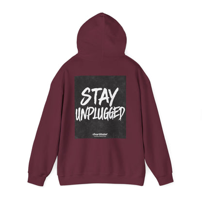 STAY UNPLUGGED Hoodie – For the Overstimulated, Under-socialized, & Proud