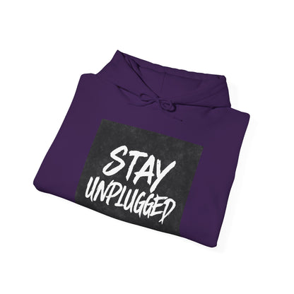 STAY UNPLUGGED Hoodie – For the Overstimulated, Under-socialized, & Proud